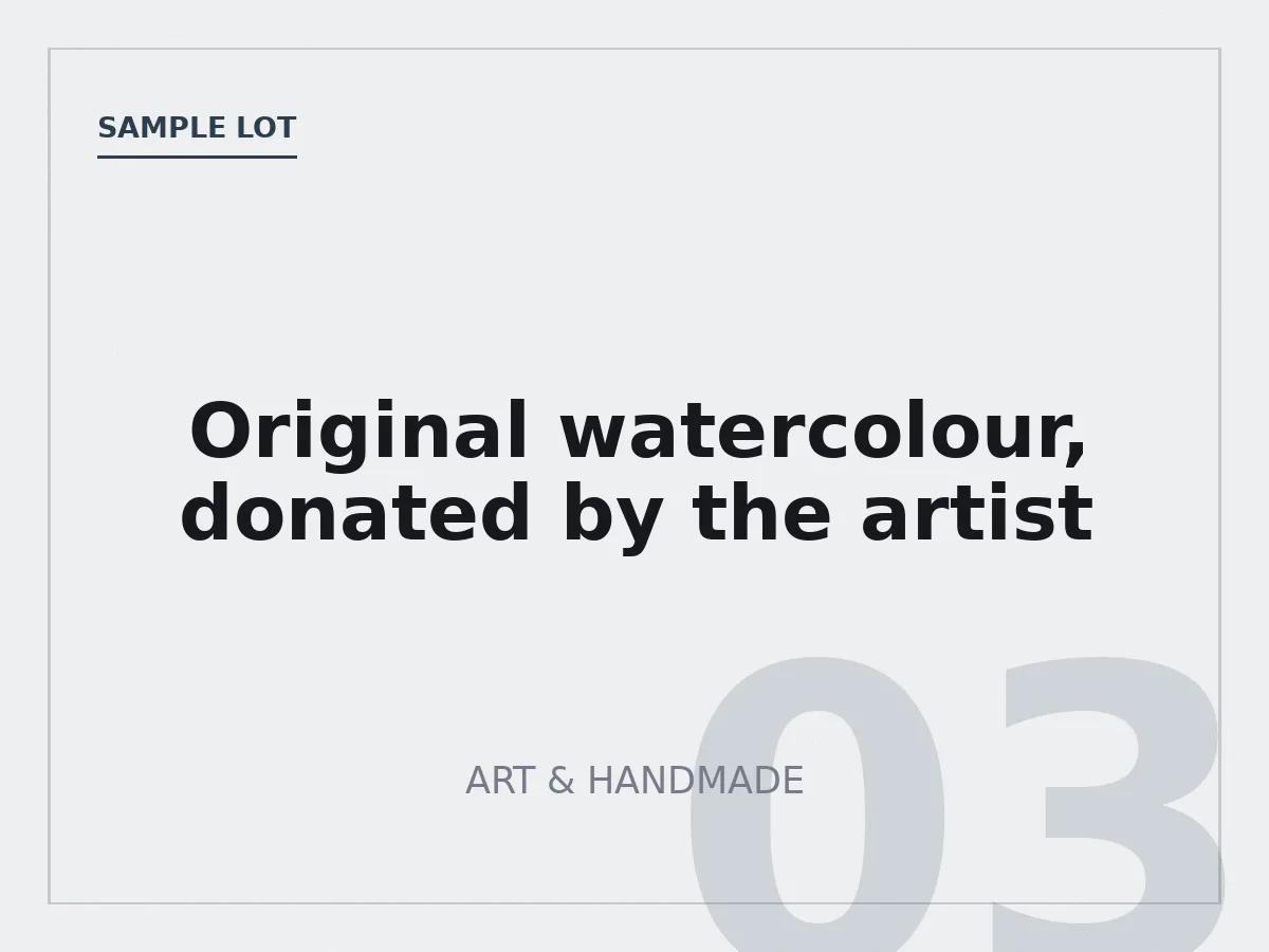 Original watercolour, donated by the artist