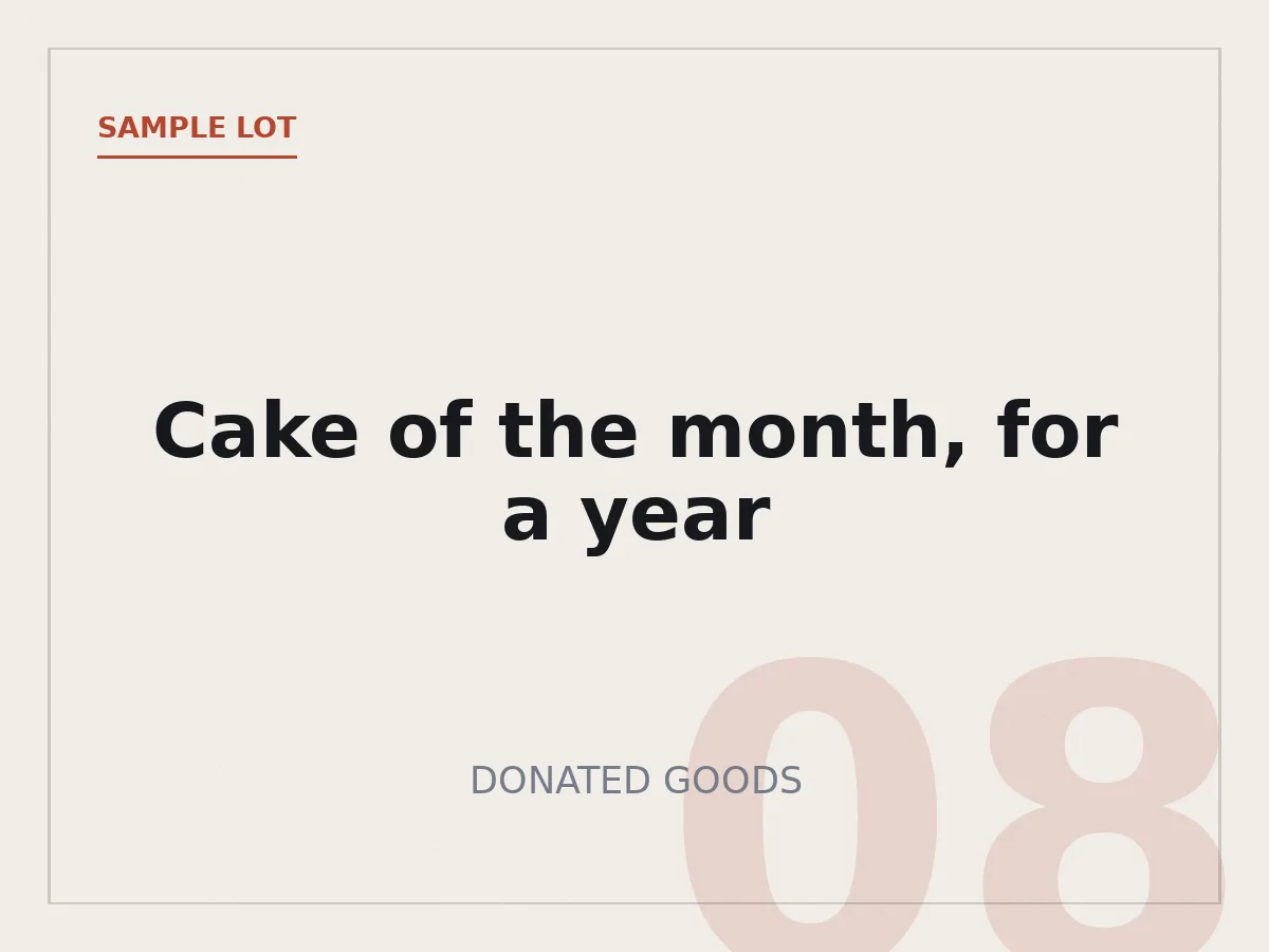 Cake of the month, for a year